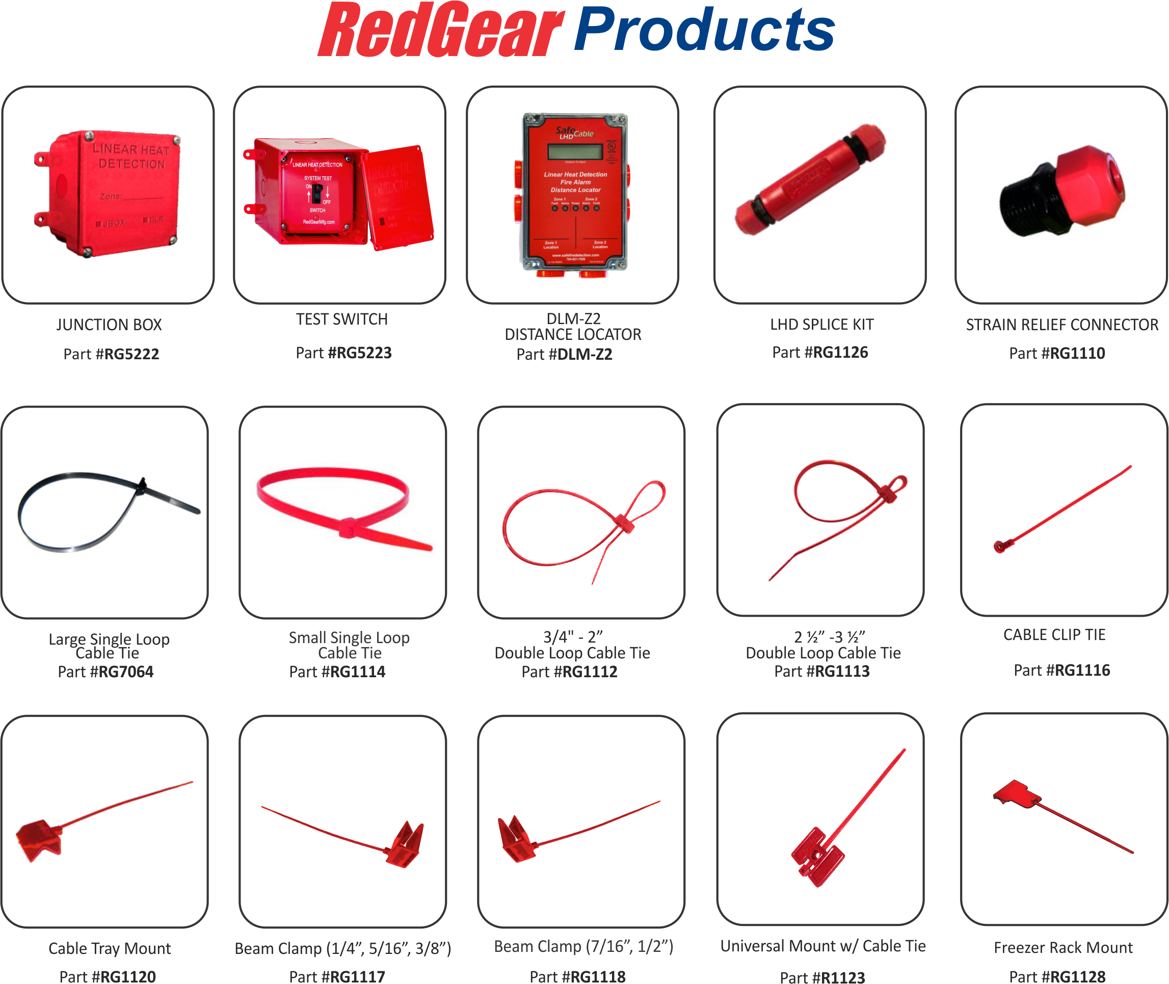 Redgear LHD Installation Supplies - Safe Fire Detection Inc.